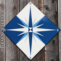 Crossed-Kayaks Compass No. 2. Navy 