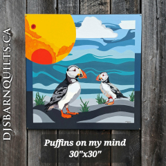Puffins on my mind 30"x30" 