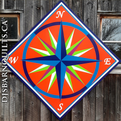 60"x60" Custom Colors True North Barn Quilt