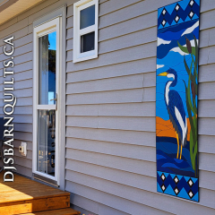 Blue Heron Barn Quilt Panel (variation)