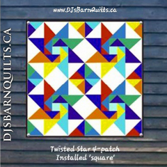 Twisted Star 4-Patch (hung square)