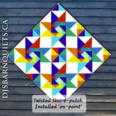 Twisted Star 4-Patch (hung on-point)