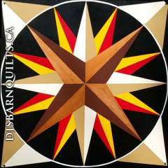 Mariner's Compass "Earthy colors" 24"